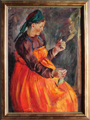 Григорьев Николай Михайлович. Север. Поморка за прялкой 